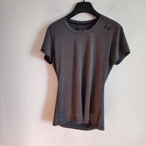 Ladies SZ M Under Armour Charcoal Grey Fitted T-Shirt
